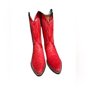 Rodeo Bravo Ostrich Men’s Cowboy Narrow Round Toe Boot